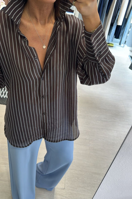 Camicia cioccolato oversize cc