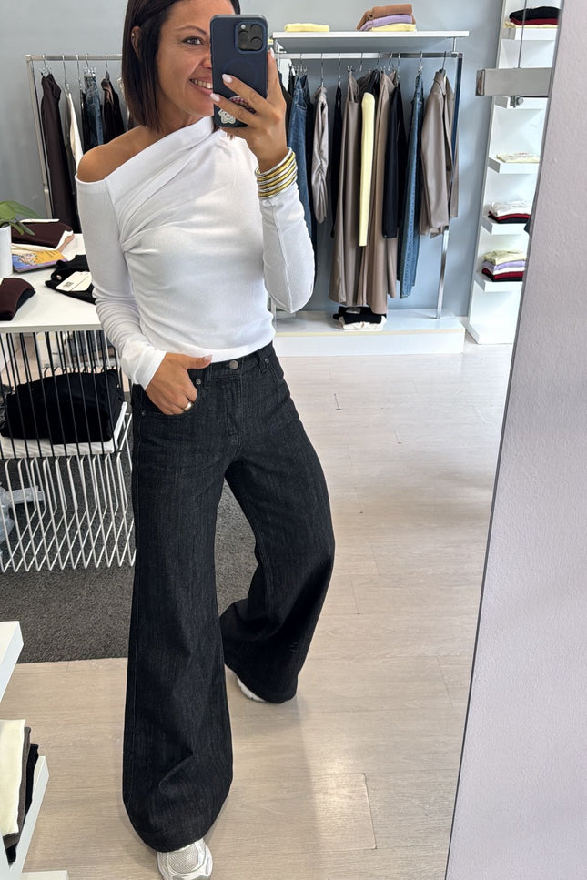 Maglia spalla scesa bianca