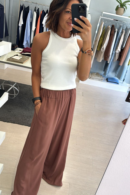 Pantalone viscosa tabacco cc