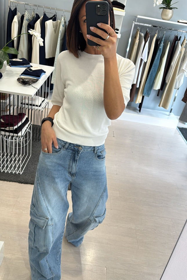 Girocollo bianco manica corta kn