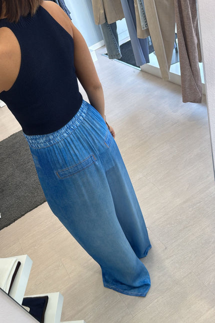 Pantalone denim in chambray kk