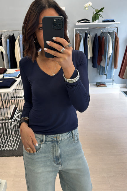 Scollo a V modal blu