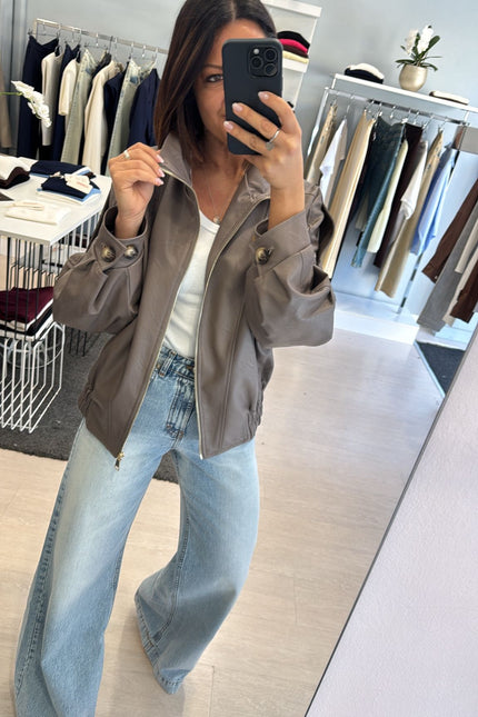 Bomber ecopelle fango