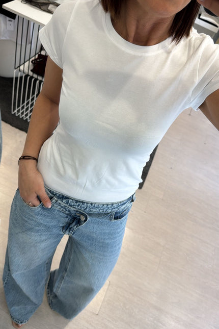 T-shirt slim bianca cc