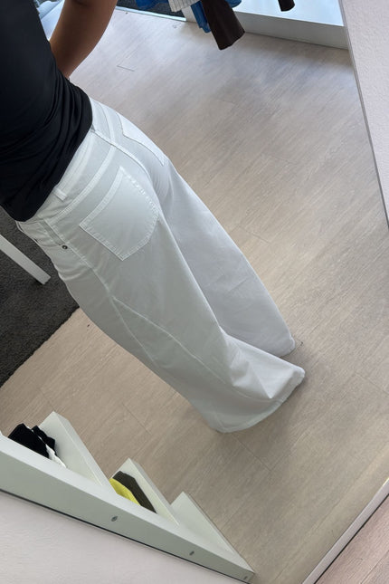 Jeans wide leg bianco kk