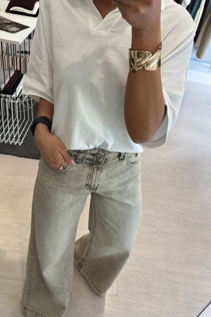 Jeans wide leg vintage wash