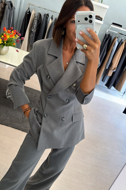 Giacca Robe Manteau completo grigio medio ak