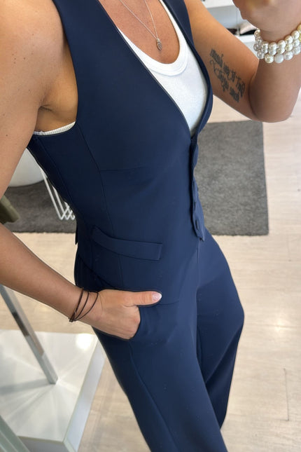 Gilet completo blu kn
