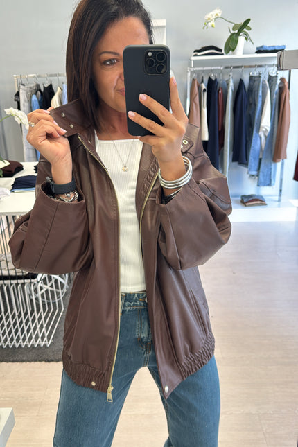 Bomber ecopelle cacao