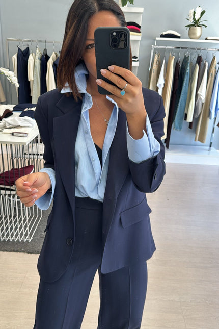 Camicia punto luce azzurra