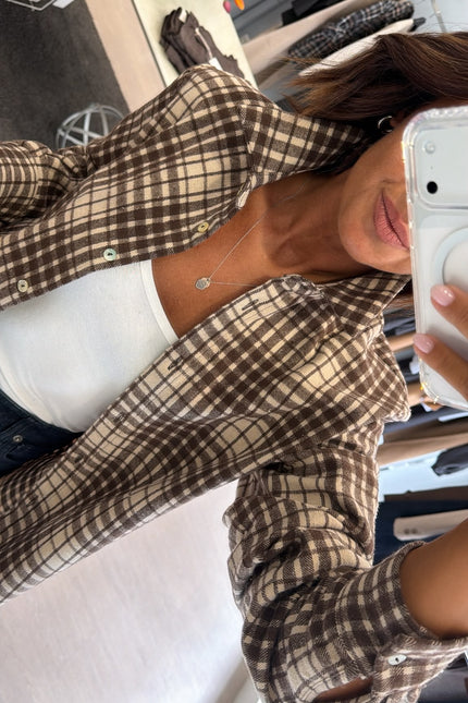 Camicia check cioccolato cc