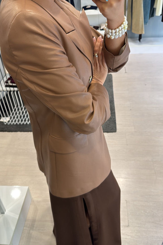 Giacca ecopelle cuoio kn