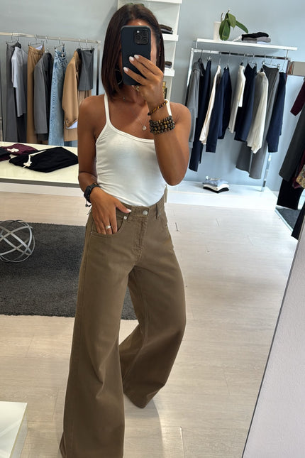Jeans wide leg kaki kk