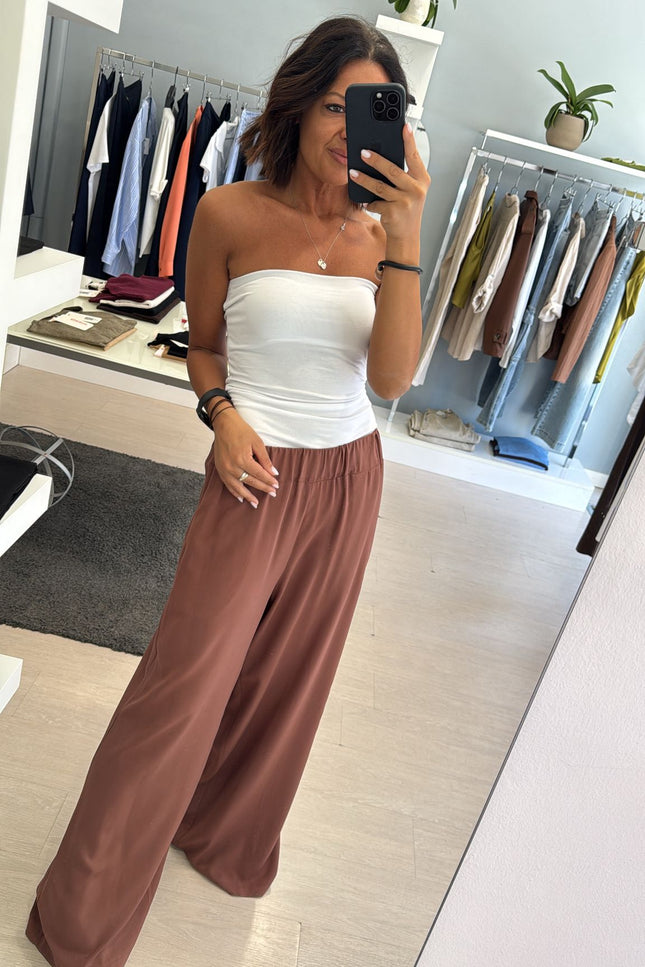 Pantalone viscosa tabacco cc