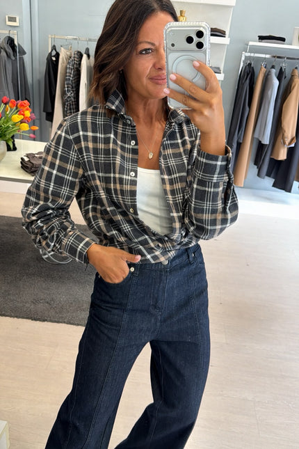 Camicia check grigio piombo cc