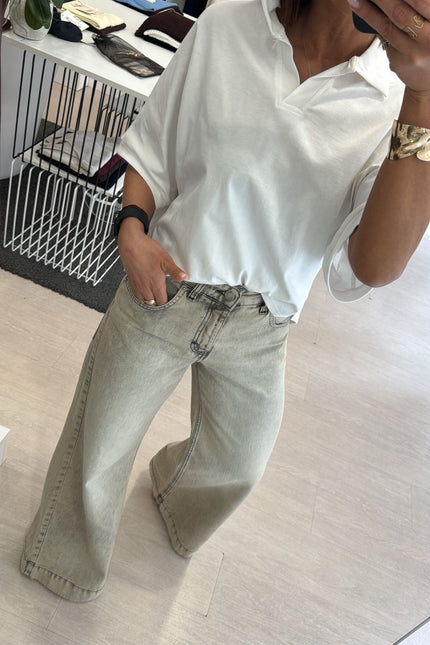 Jeans wide leg vintage wash