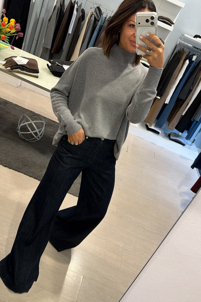 Lupetto oversize Grigio Kn