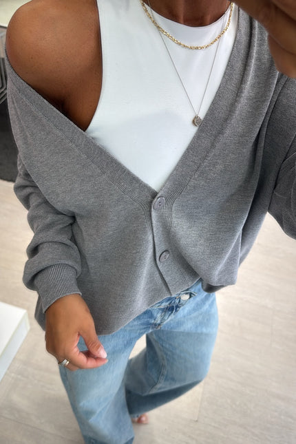 Cardigan over grigio kn