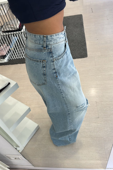 Jeans strappi palazzo