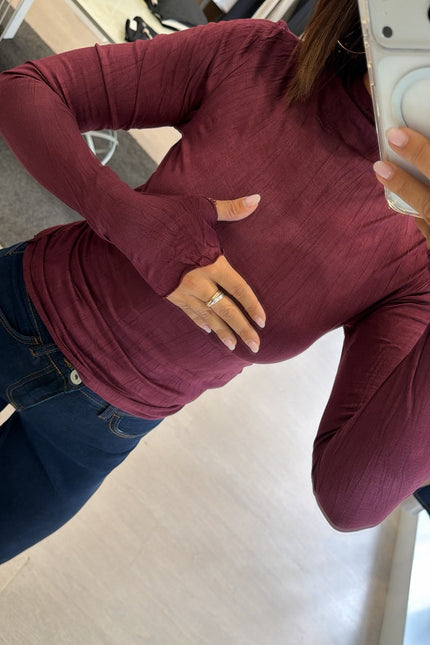 Lupetto bordeaux fiammato kk