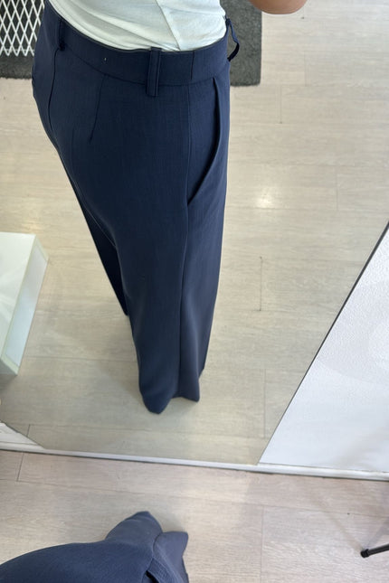 Pantalone completo melange blu kk