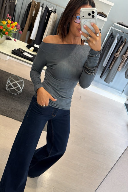 Maglia grigio piombo fiammata kk