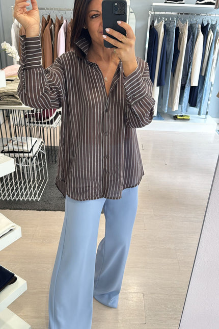 Camicia cioccolato oversize cc