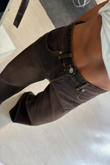 Jeans wide leg moro sfumato kk