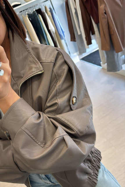 Bomber ecopelle fango