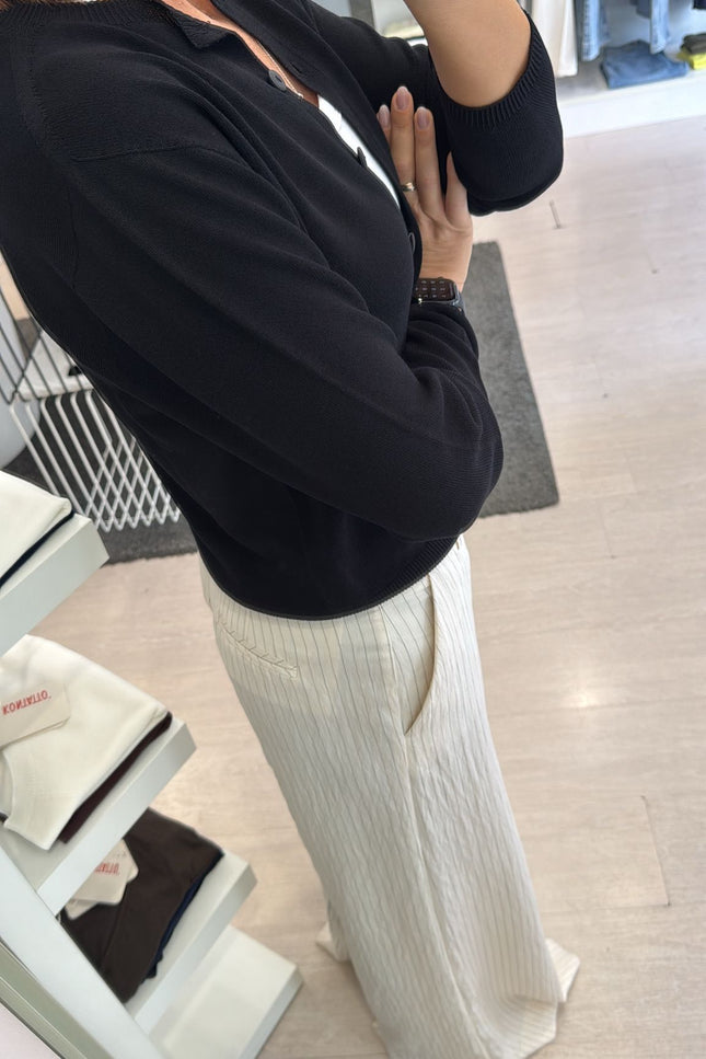 Cardigan regular nero kn