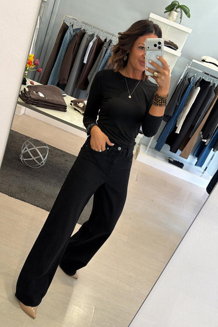 Jeans gamba dritta Nero Ic