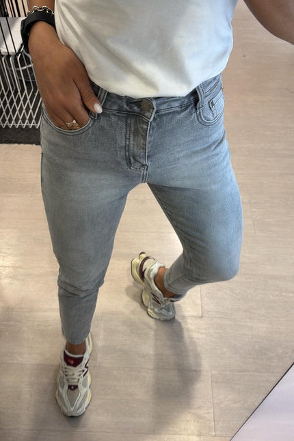 Denim slim fit grigio