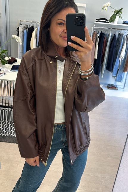 Bomber ecopelle cacao