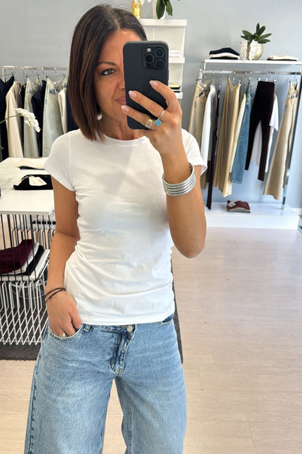 T-shirt slim bianca cc