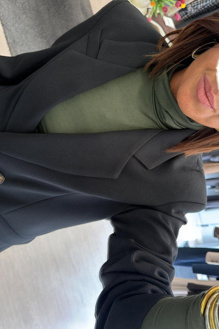Blazer nero doppio petto kk