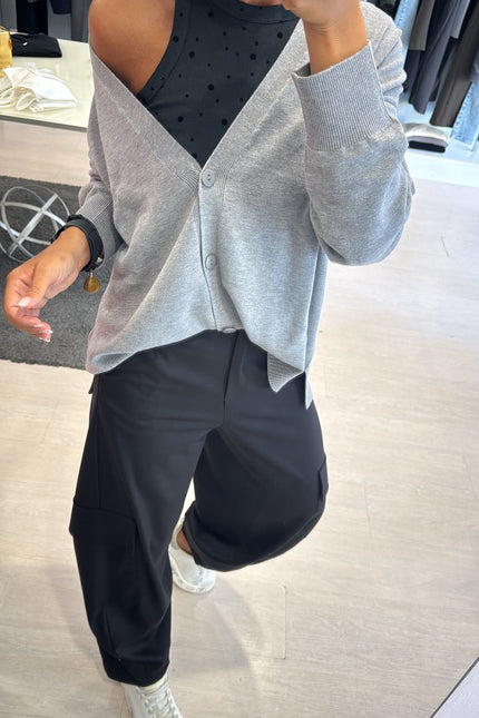 Pantalone cargo nero kn