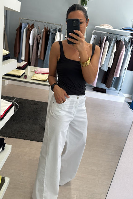 Jeans wide leg bianco kk