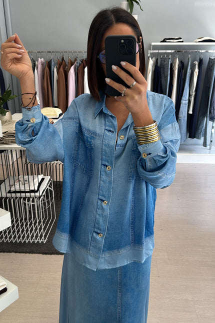 Camicia denim in chambray kk