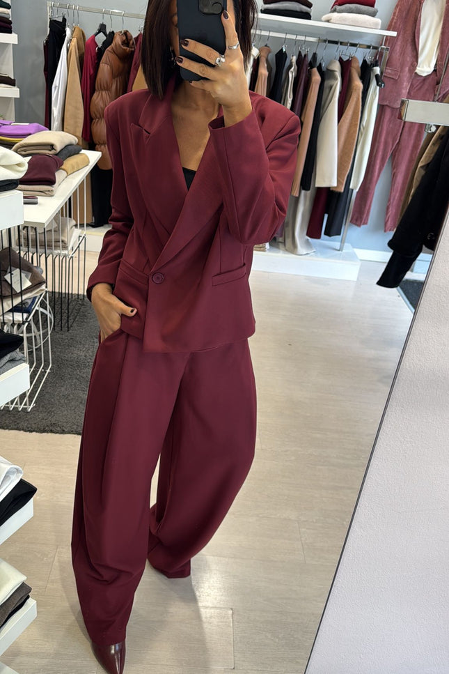 Giacca over bordeaux