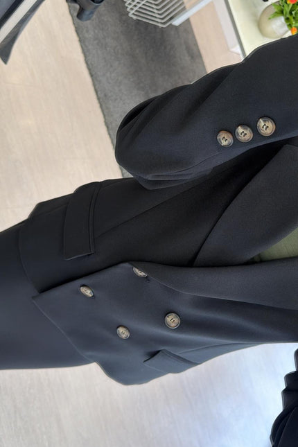 Blazer nero doppio petto kk