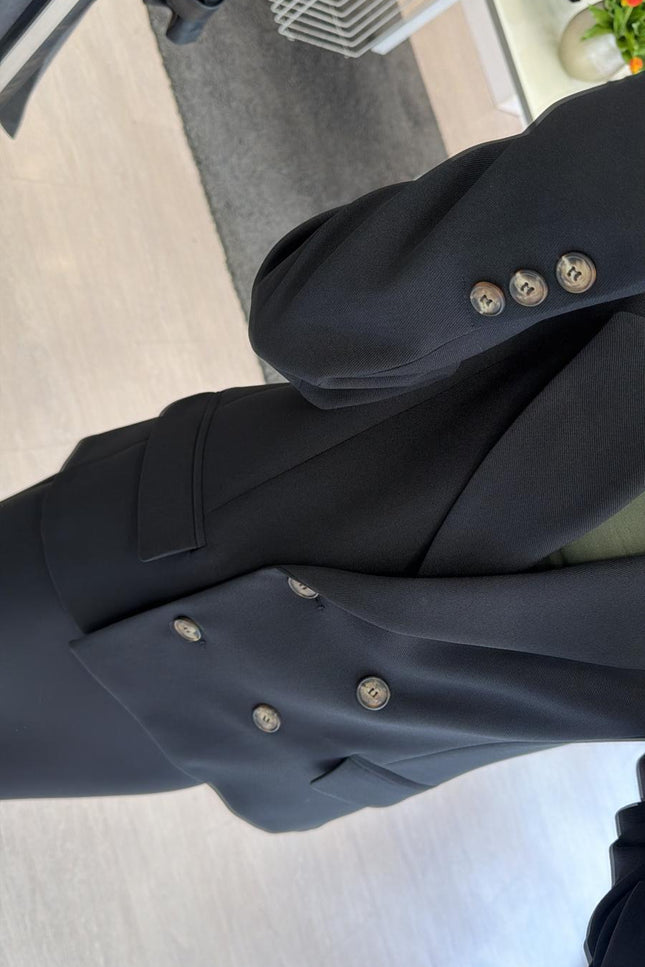 Blazer nero doppio petto kk