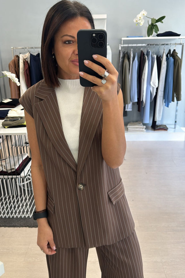 Gilet completo gessato