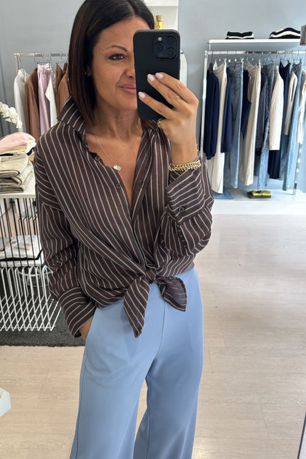 Camicia cioccolato oversize cc