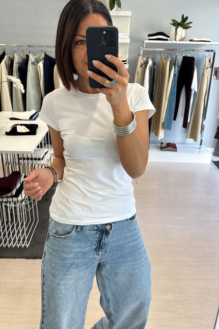 T-shirt slim bianca cc