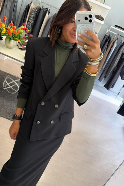 Blazer nero doppio petto kk