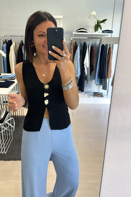 Gilet gioiello nero