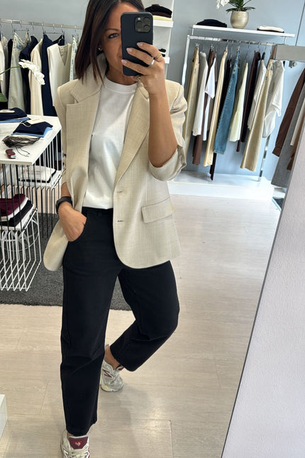 Pantalone barrel nero kn