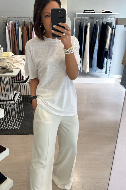 T-shirt lunga fiammata bianca sl