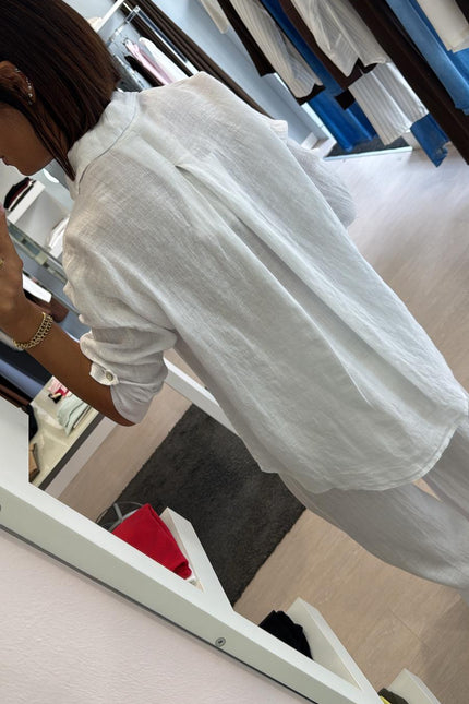 Camicia in lino bianca sl