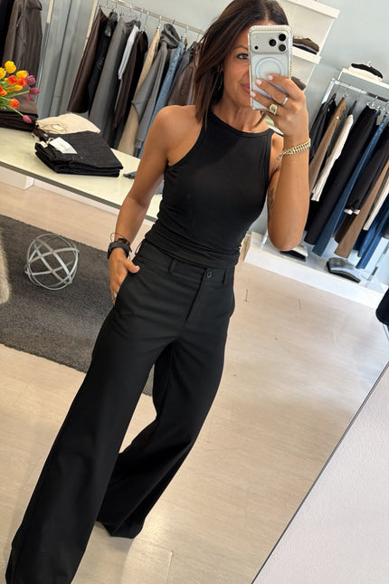 Pantalone wide-leg completo Nero Kn